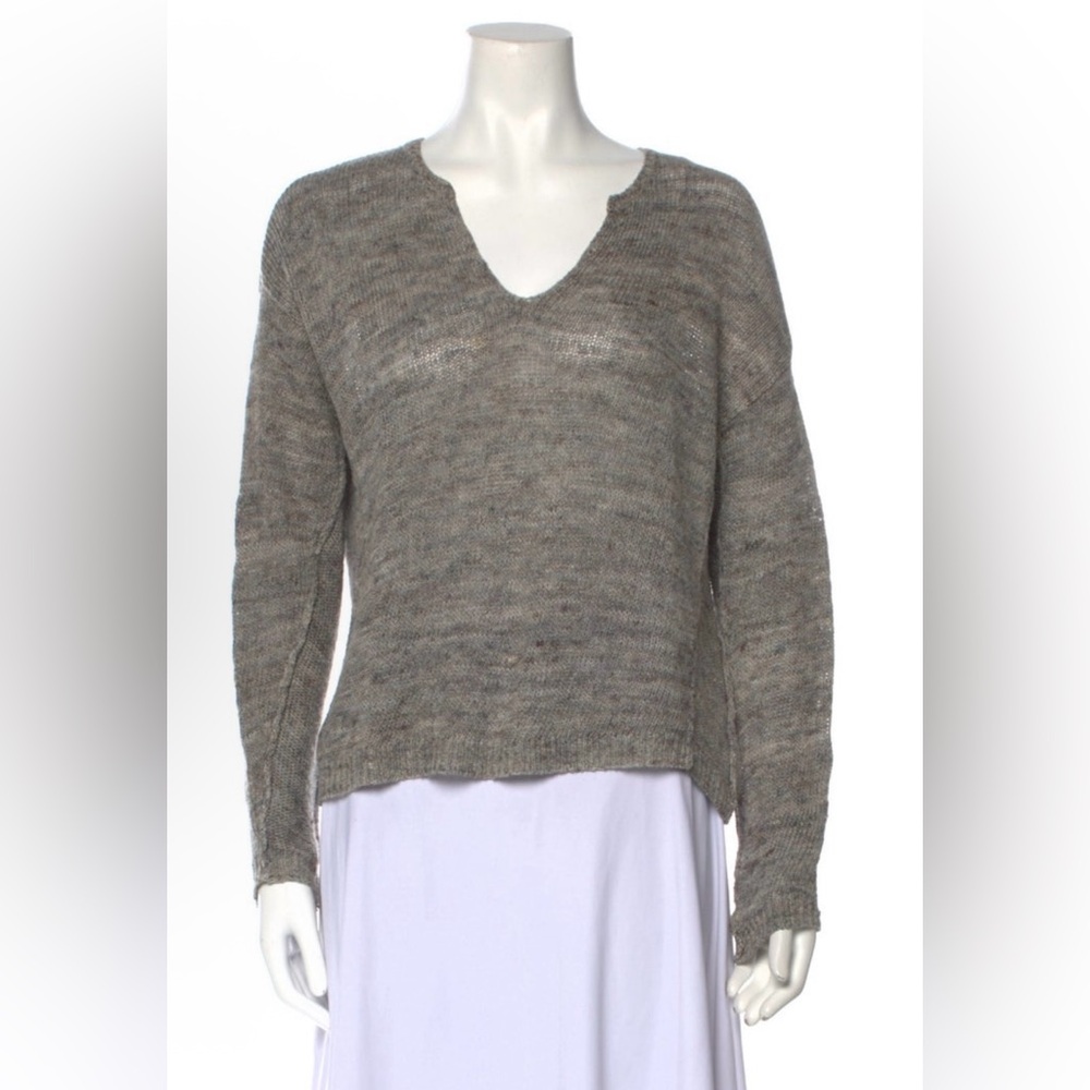 Women's Gray Linen Vince Sweater